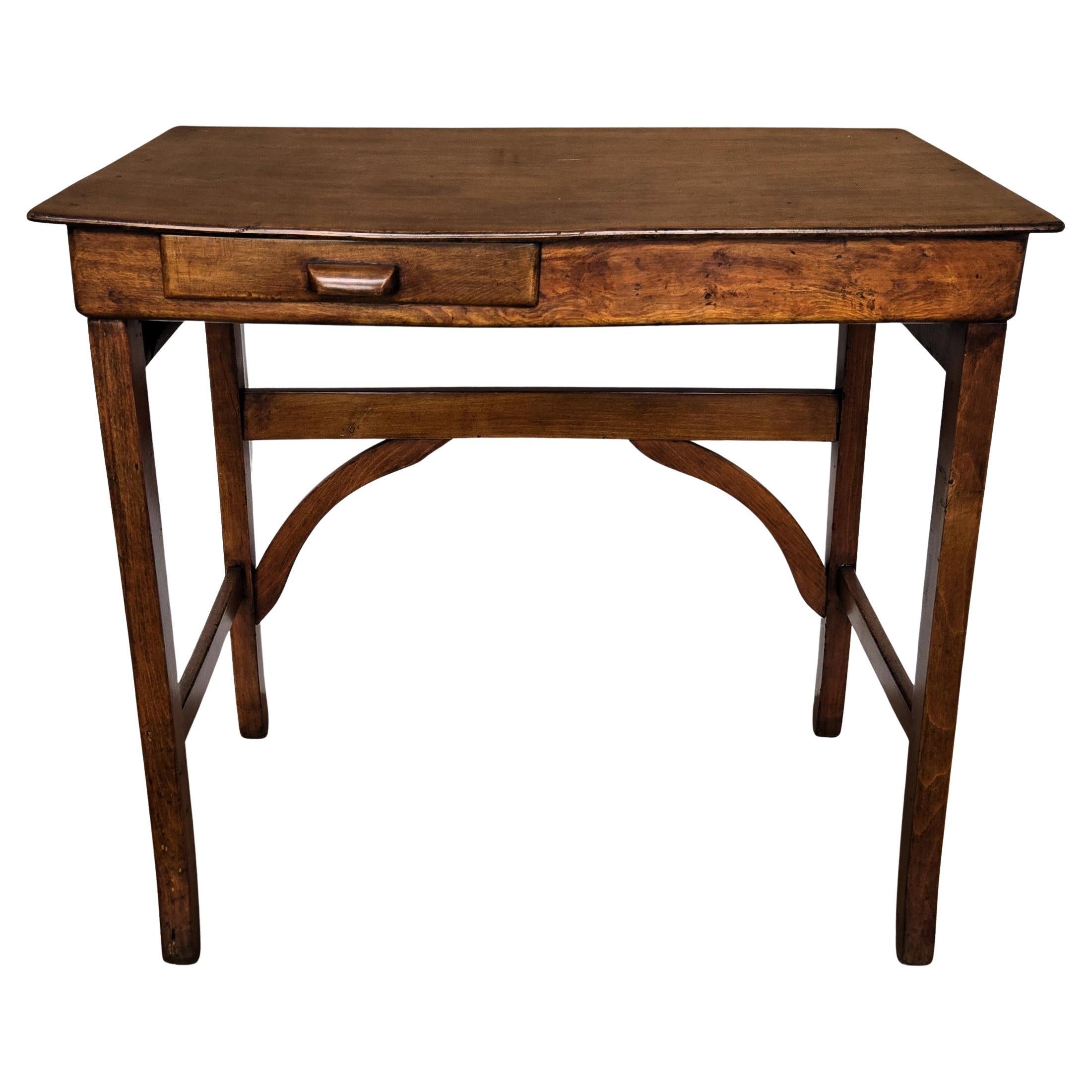 Table console italienne ancienne en noyer massif Table à écrire