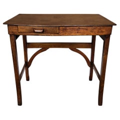 Table console italienne ancienne en noyer massif Table à écrire