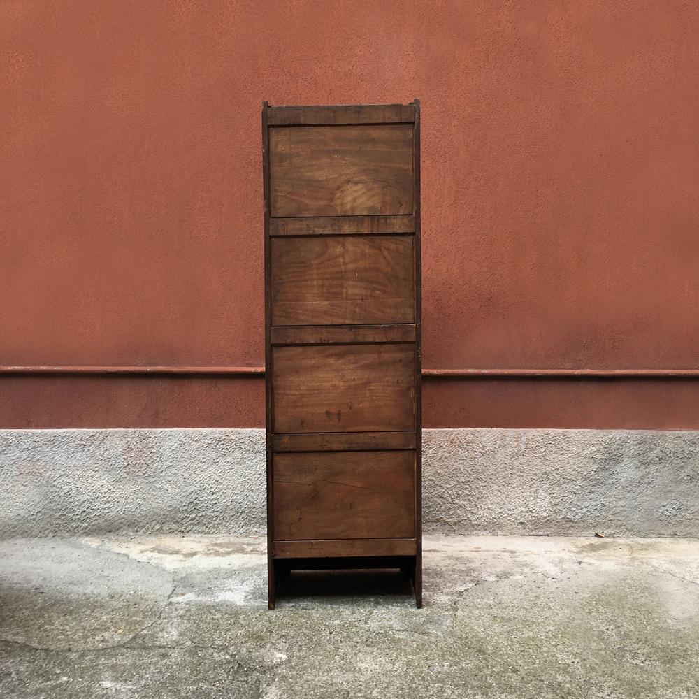 Italian Antique Solid Wood Cabinet Showcase, Earlier 1900 1