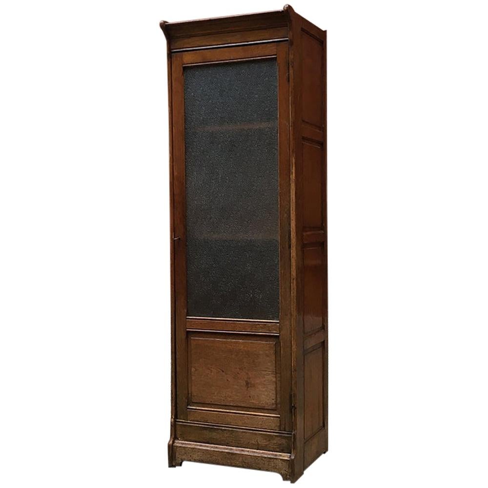 Italian Antique Solid Wood Cabinet Showcase, Earlier 1900