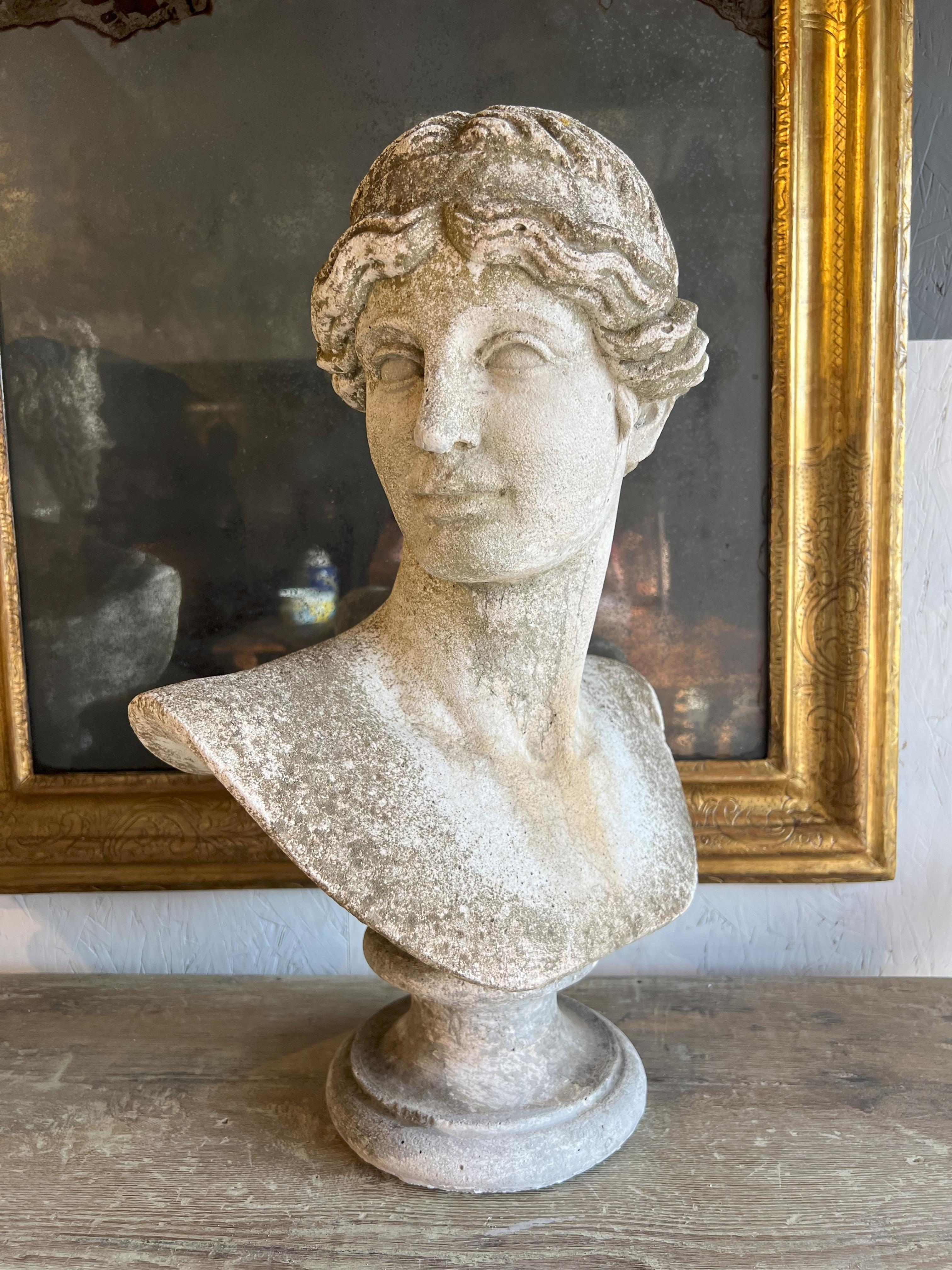 This bust is a Late 19th century carved stone bust made of 