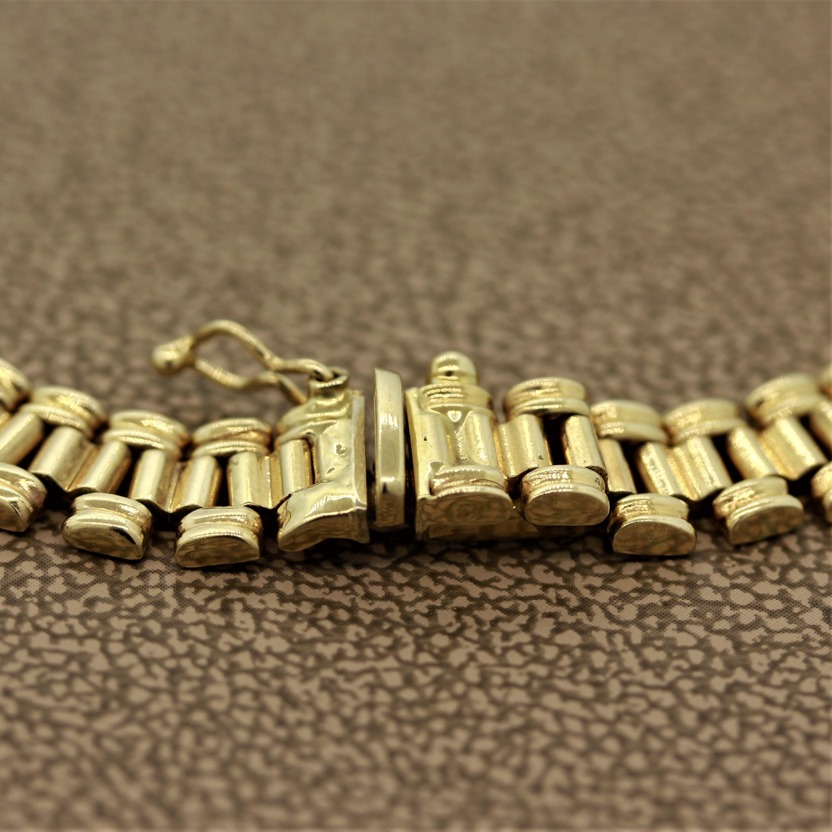Italian Antique-Style Peridot Diamond Gold Necklace 2