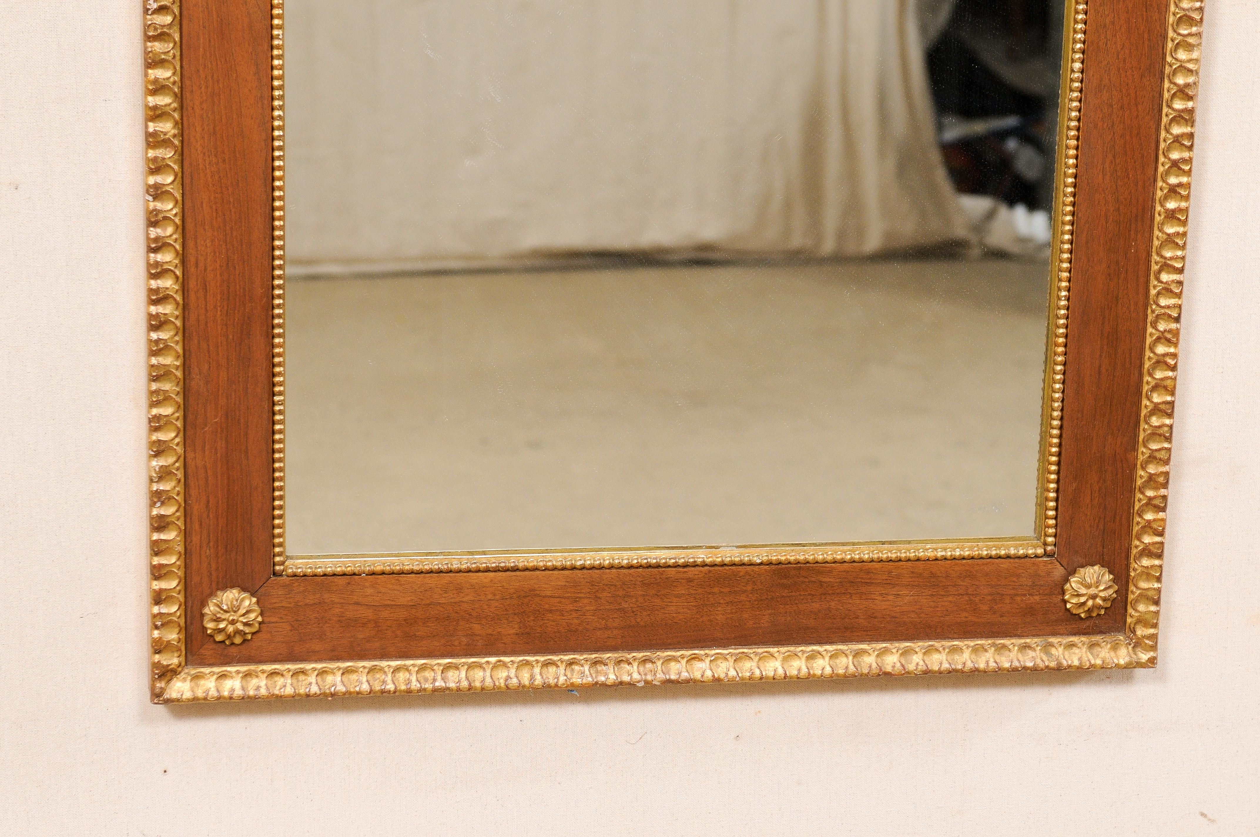 Italian Antique Trumeau Mirror w/Original Gilt Finish & Musical Themed Accents In Good Condition For Sale In Atlanta, GA