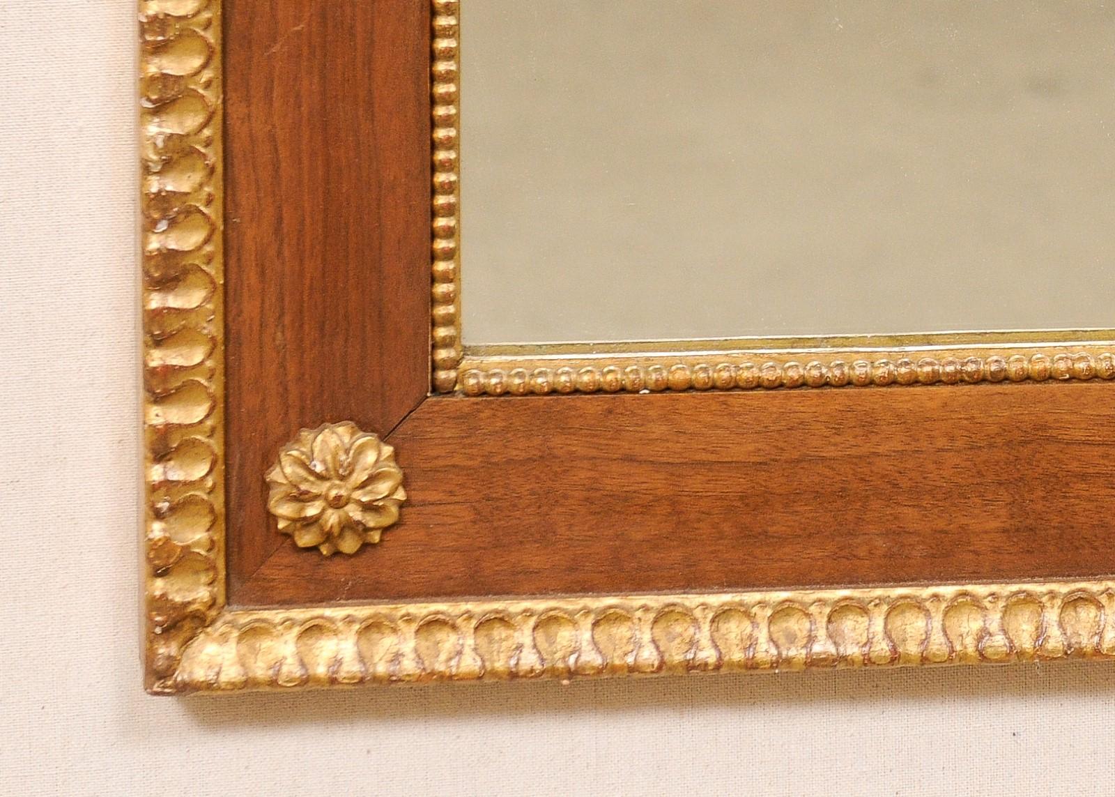 20th Century Italian Antique Trumeau Mirror w/Original Gilt Finish & Musical Themed Accents For Sale