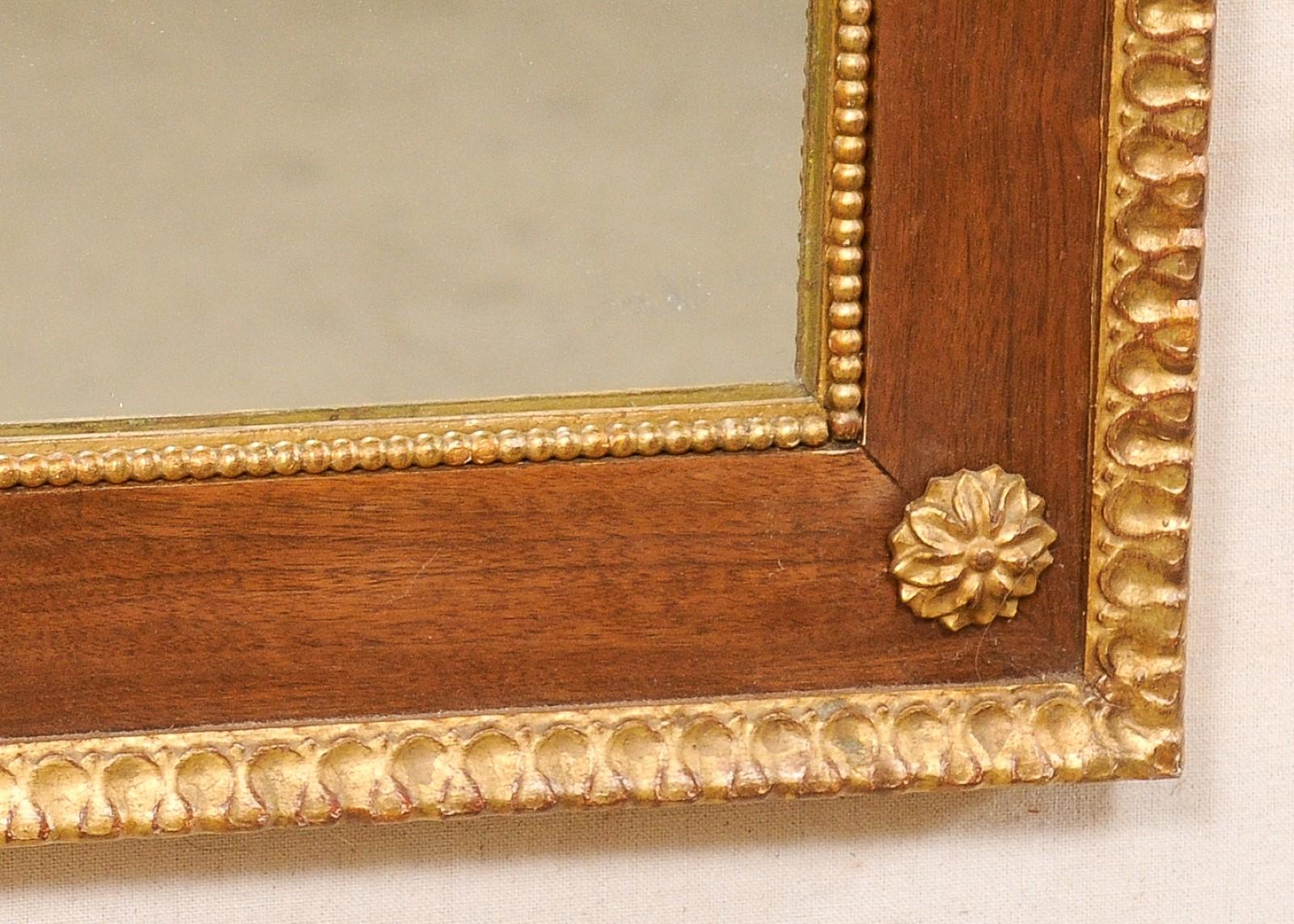 Italian Antique Trumeau Mirror w/Original Gilt Finish & Musical Themed Accents For Sale 1