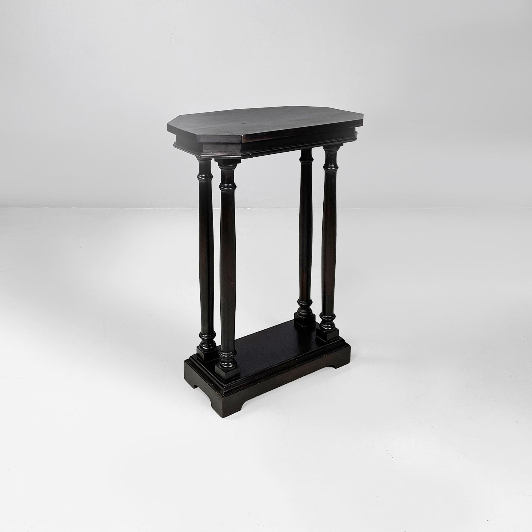 Consola o mesa de centro italiana antigua de madera torneada, finales del siglo XIX en venta 12