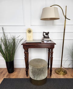 Tavolo consolle piccolo rustico in noce antico italiano Tavola da tavolo per scrivere