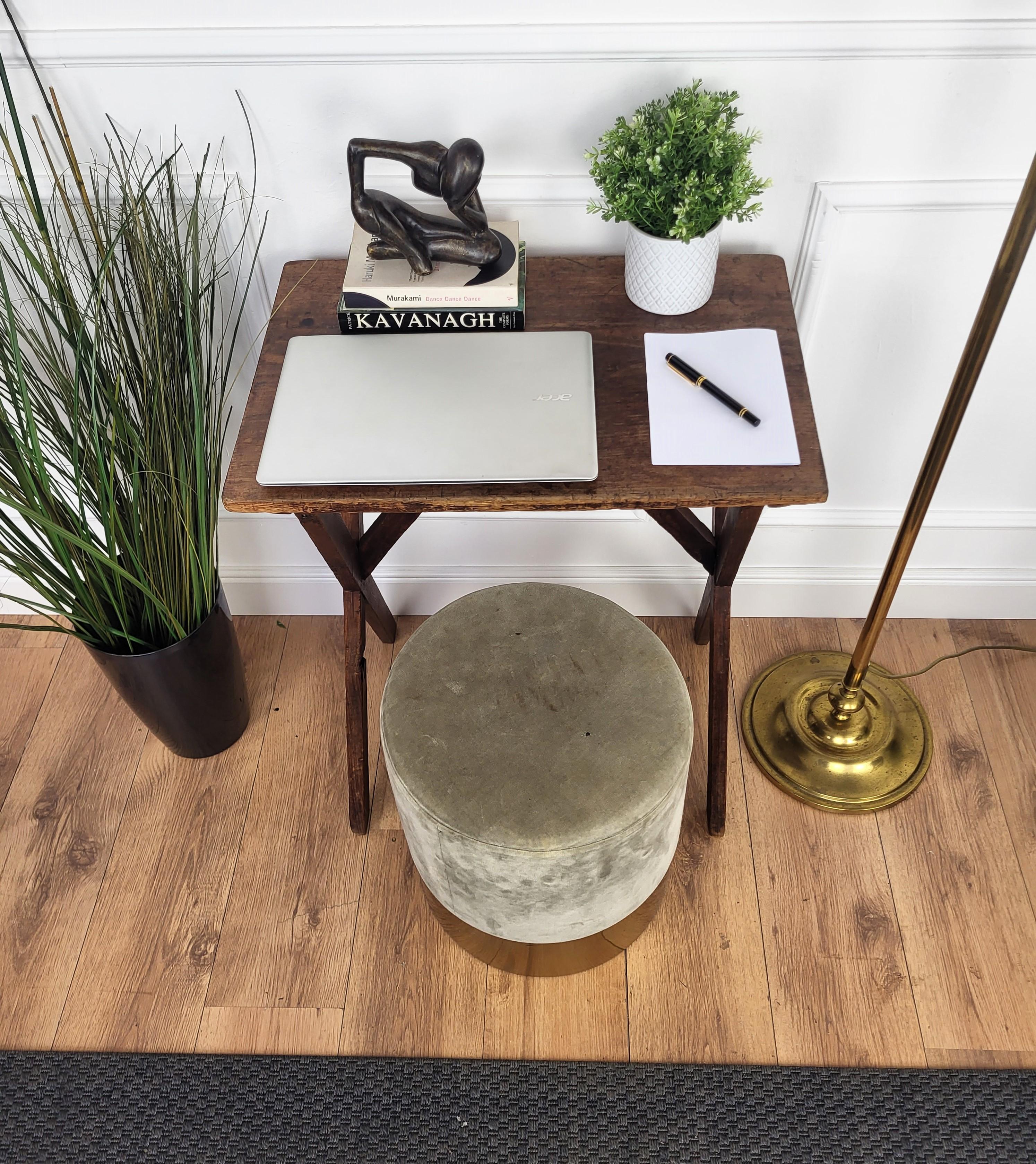 Wood Italian Antique Walnut Rustic Small Console Table Desk Writing Table
