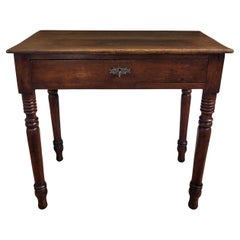Italian Antique Walnut Rustic Table Desk Writing Table