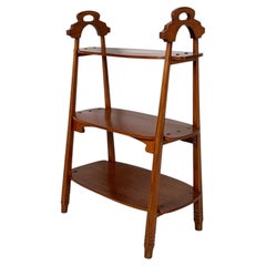 Italian antique whatnot or coffe table in wood, early 1900s