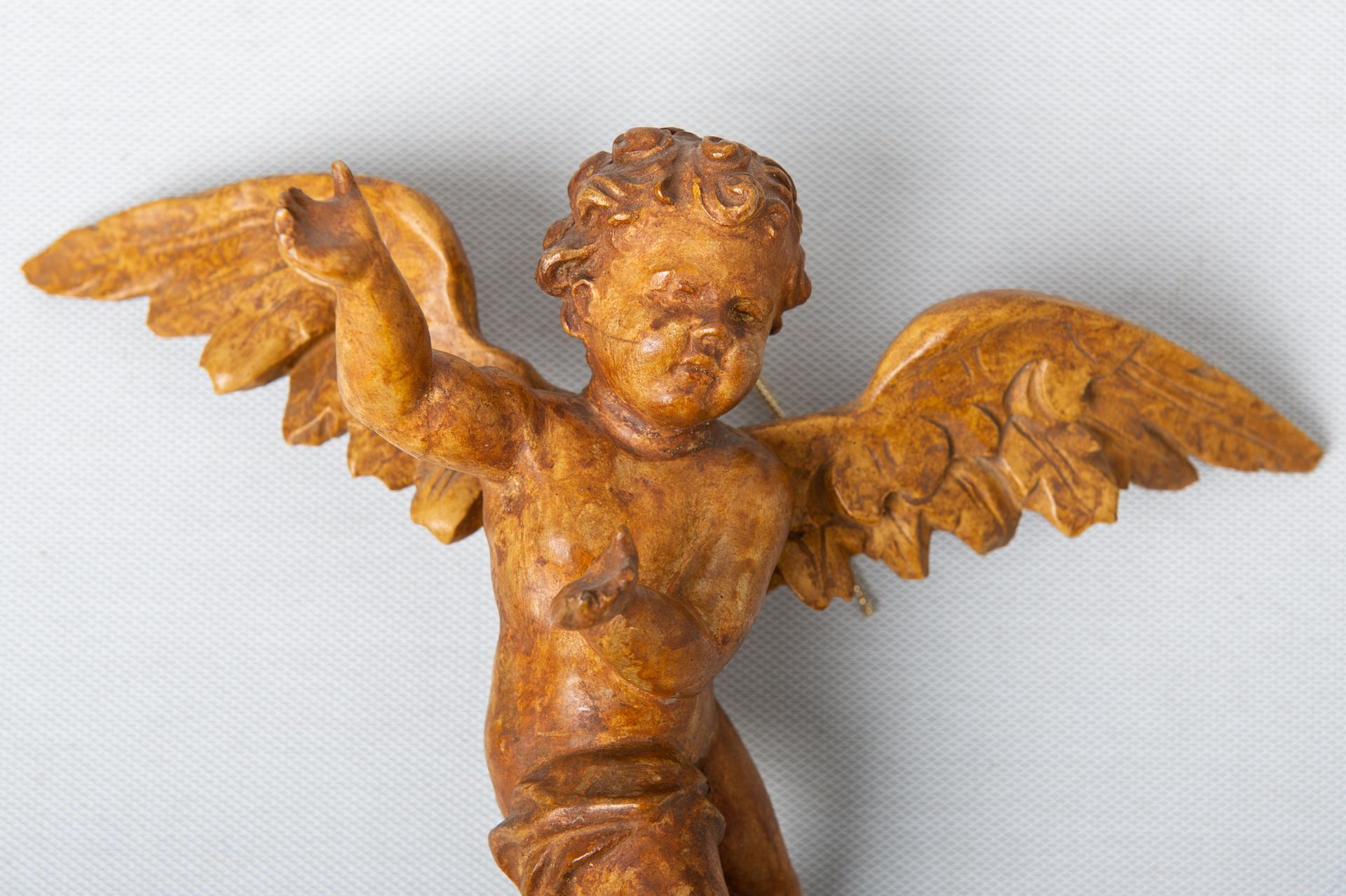 Hand-Carved Italian Wooden Angel