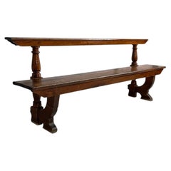 Italian antique wooden bench, 1800s