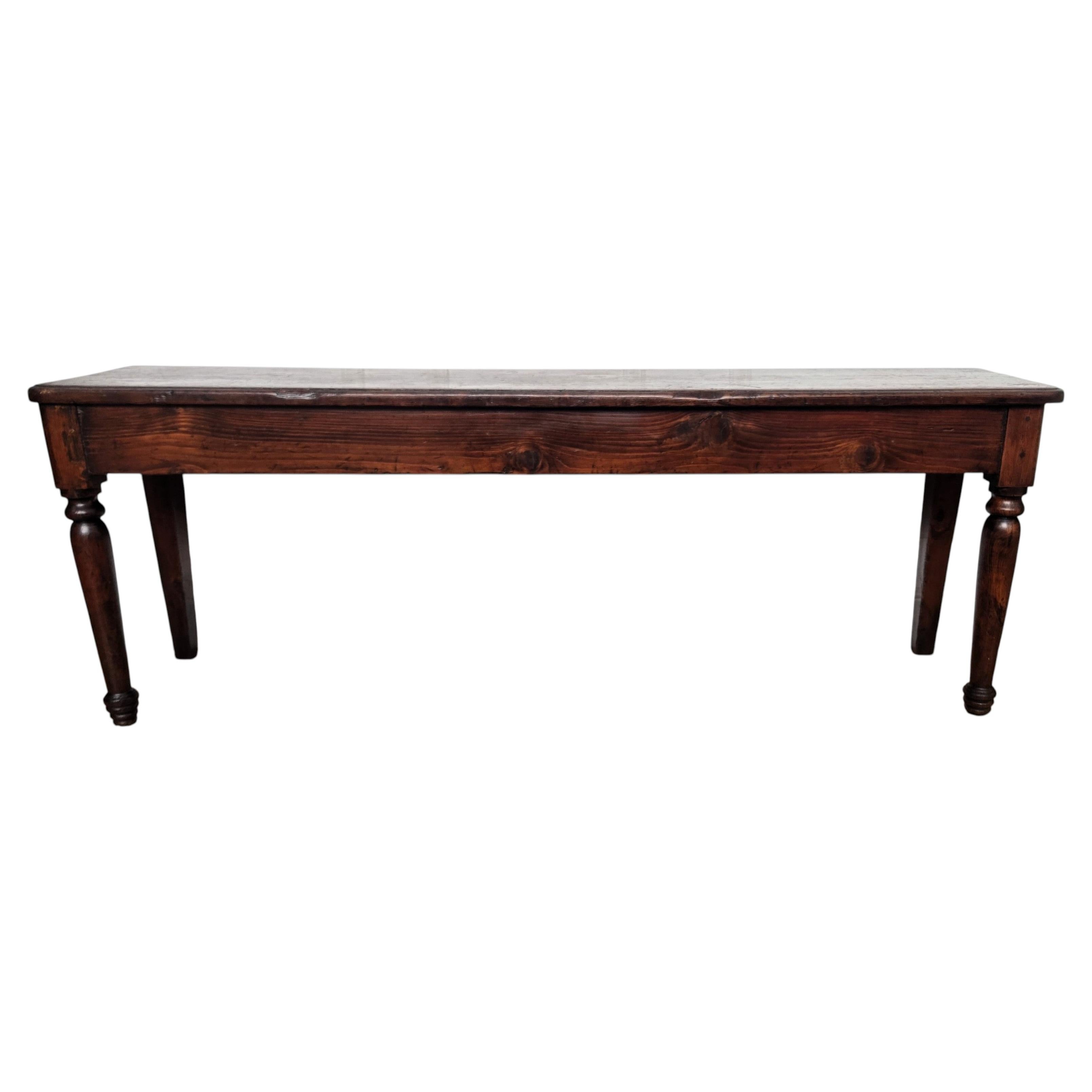 Table d'appoint italienne ancienne en bois