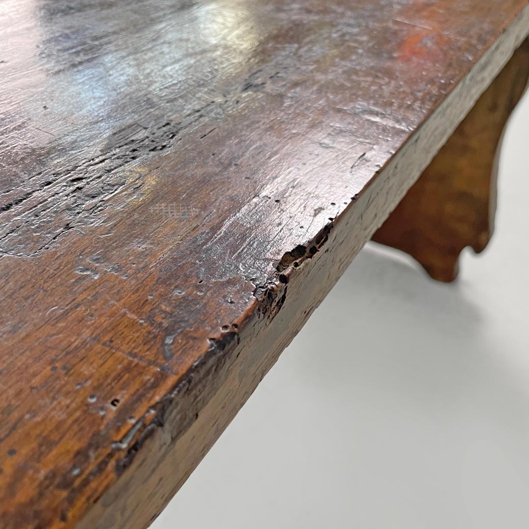 Panca italiana antica in legno con gambe decorate, 1800 in vendita 8