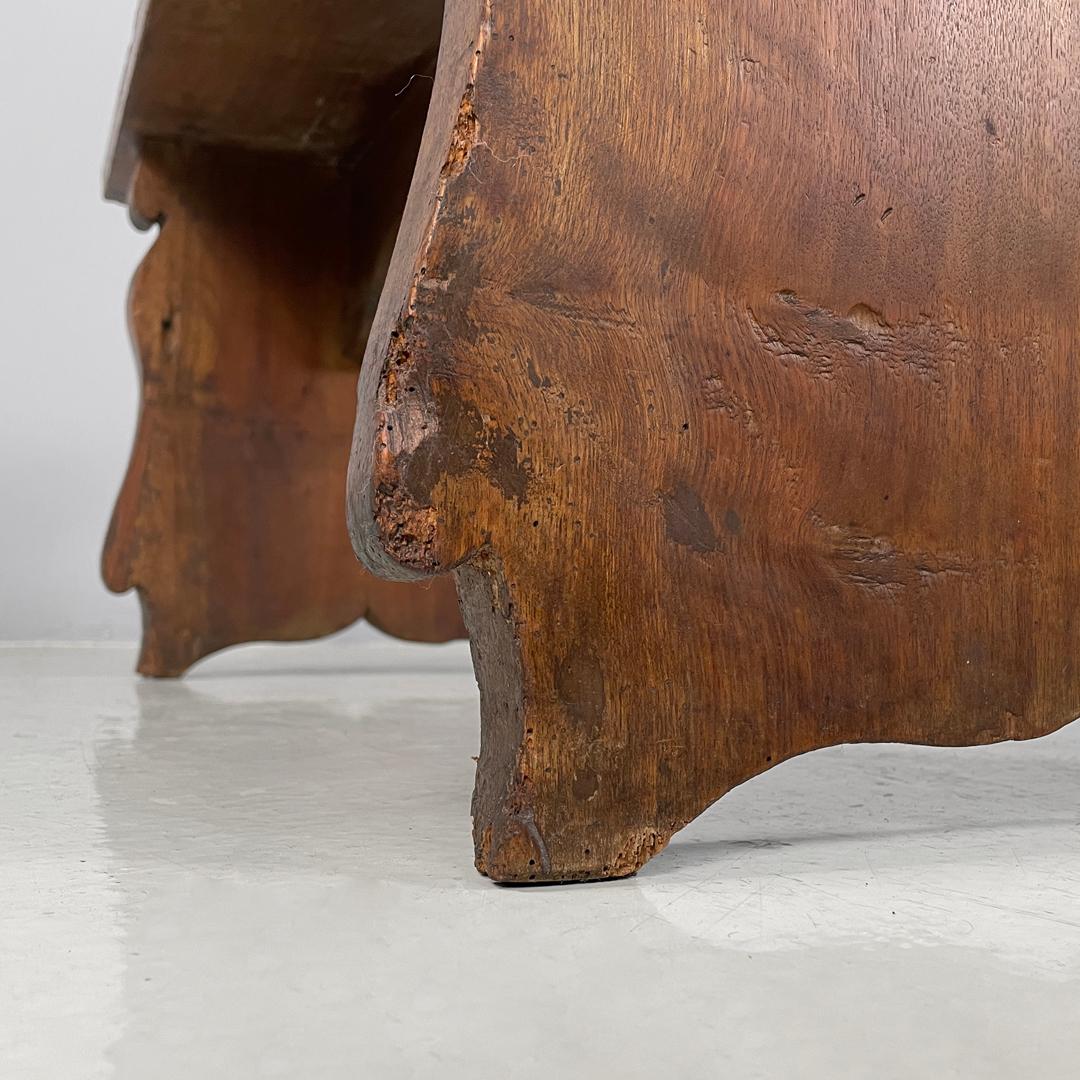 Panca italiana antica in legno con gambe decorate, 1800 in vendita 12