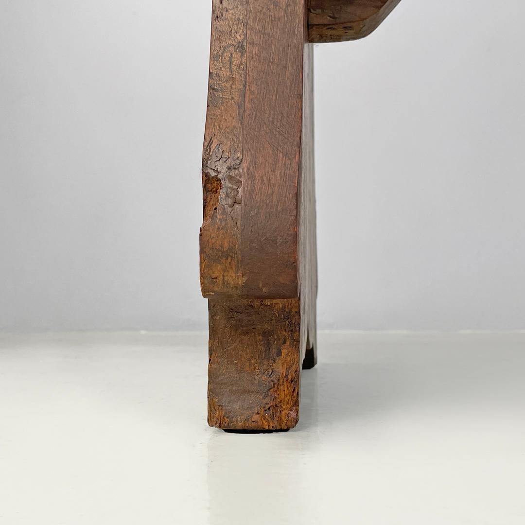 Panca italiana antica in legno con gambe decorate, 1800 in vendita 13
