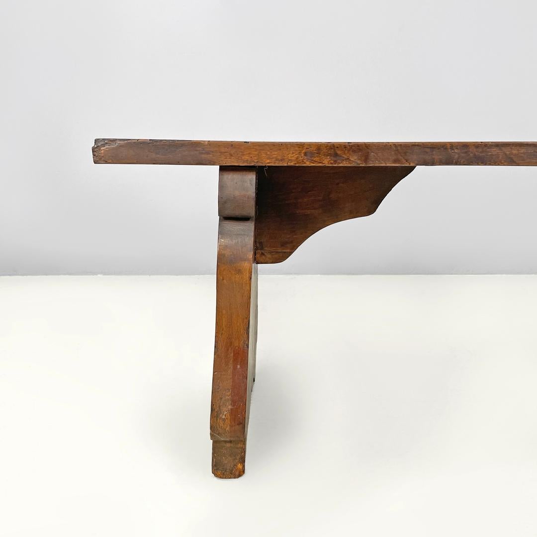 Panca italiana antica in legno con gambe decorate, 1800 in vendita 2