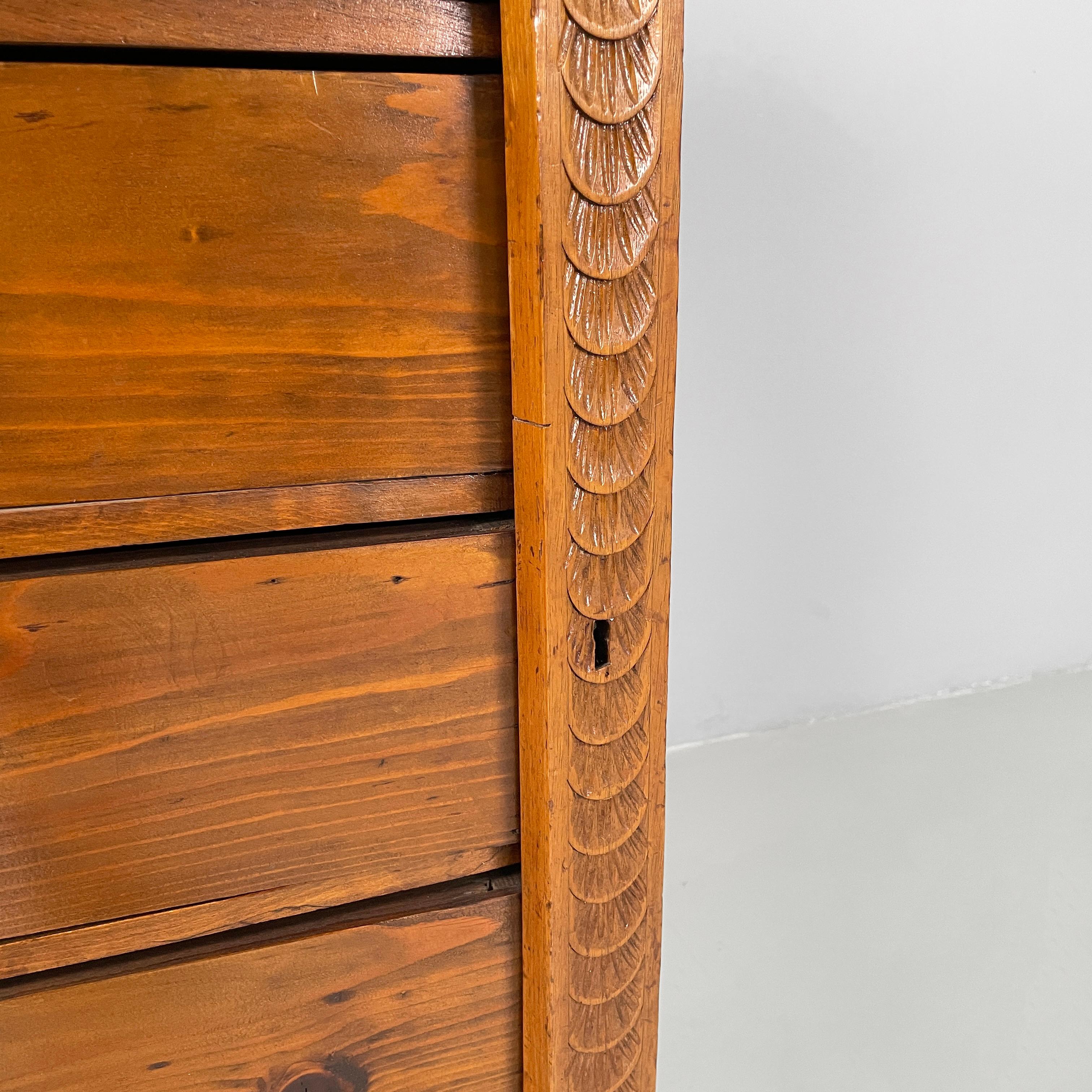 Italian antique wooden chest of drawers with bookstand, 1800s For Sale 8