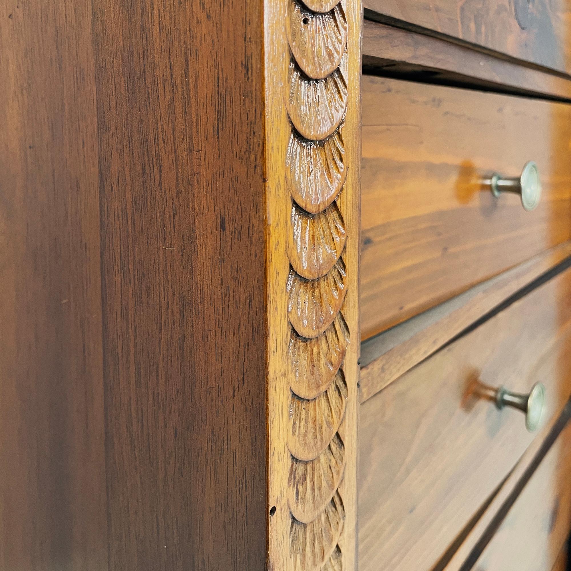 Italian antique wooden chest of drawers with bookstand, 1800s For Sale 9