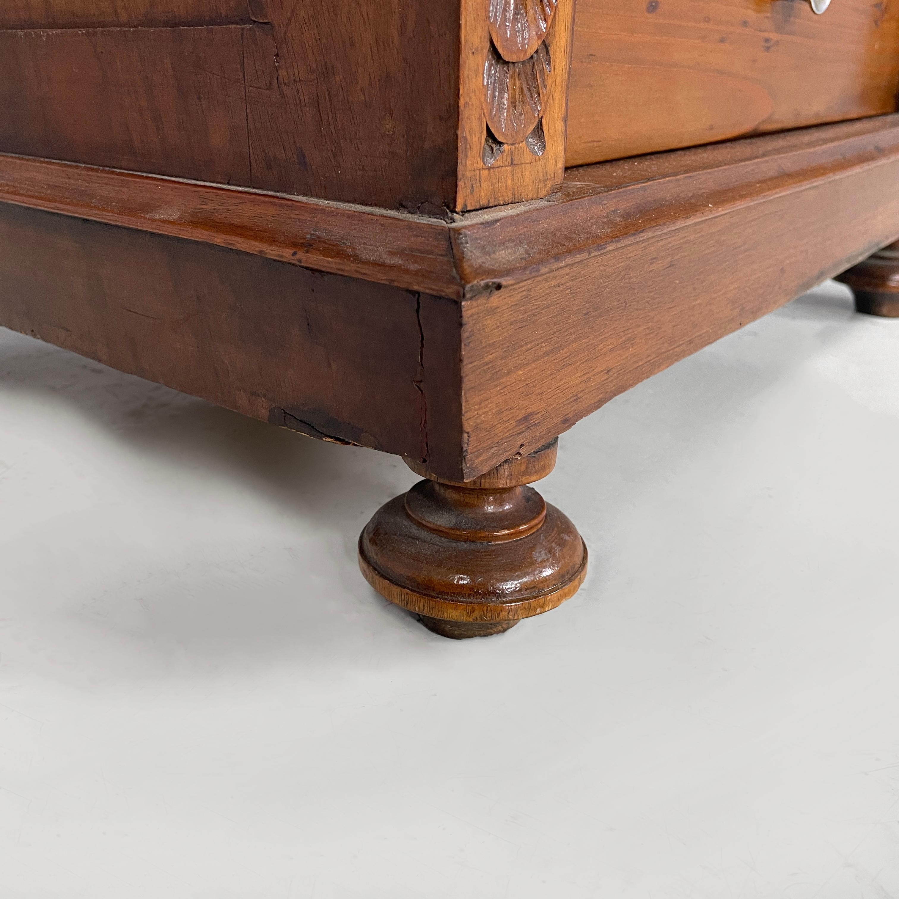 Italian antique wooden chest of drawers with bookstand, 1800s For Sale 11