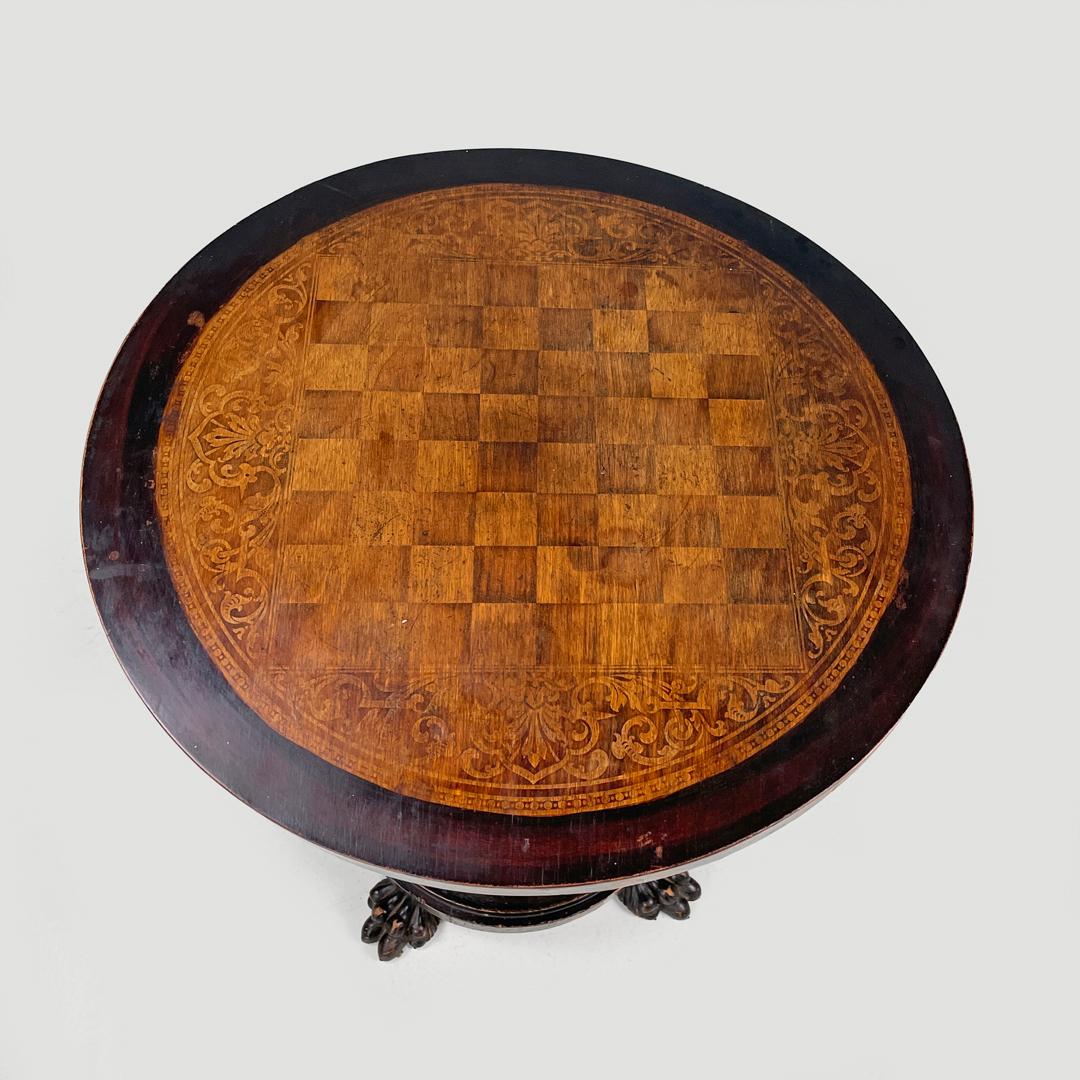 Table basse italienne ancienne avec décorations en guirlande, début des années 1900 en vente 3