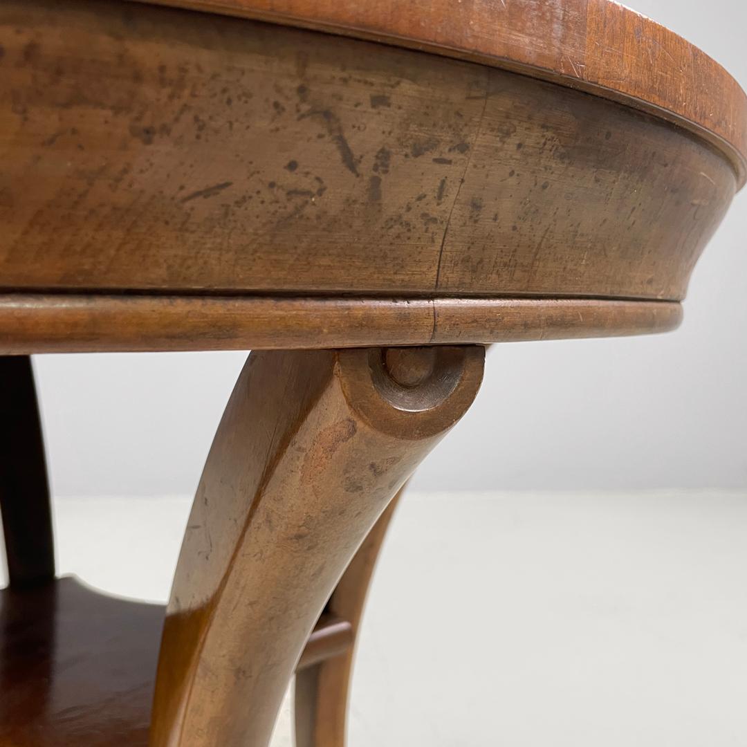 Table basse ronde italienne ancienne en bois avec décorations en marqueterie, début des années 1900 en vente 12