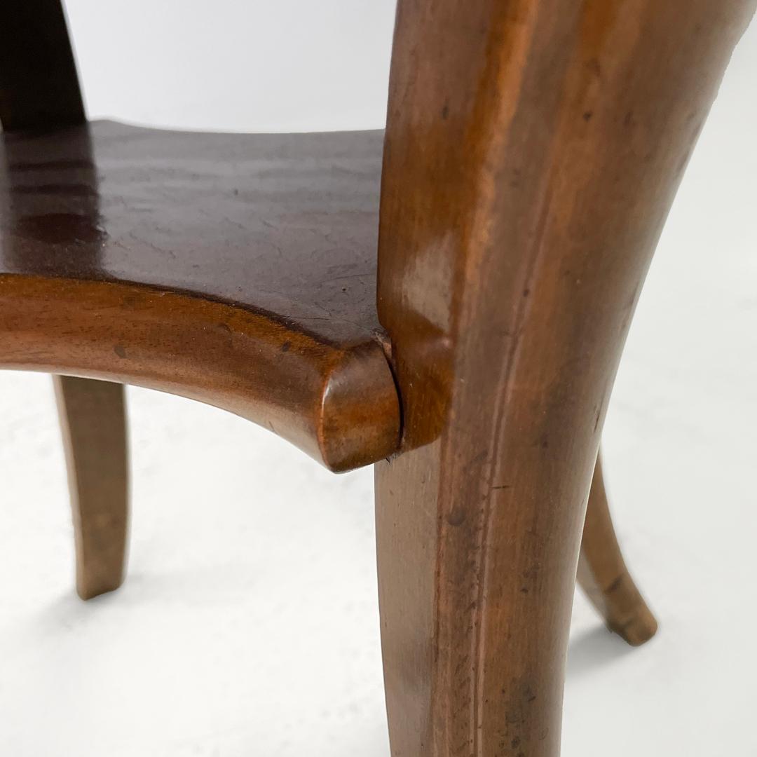 Table basse ronde italienne ancienne en bois avec décorations en marqueterie, début des années 1900 en vente 14