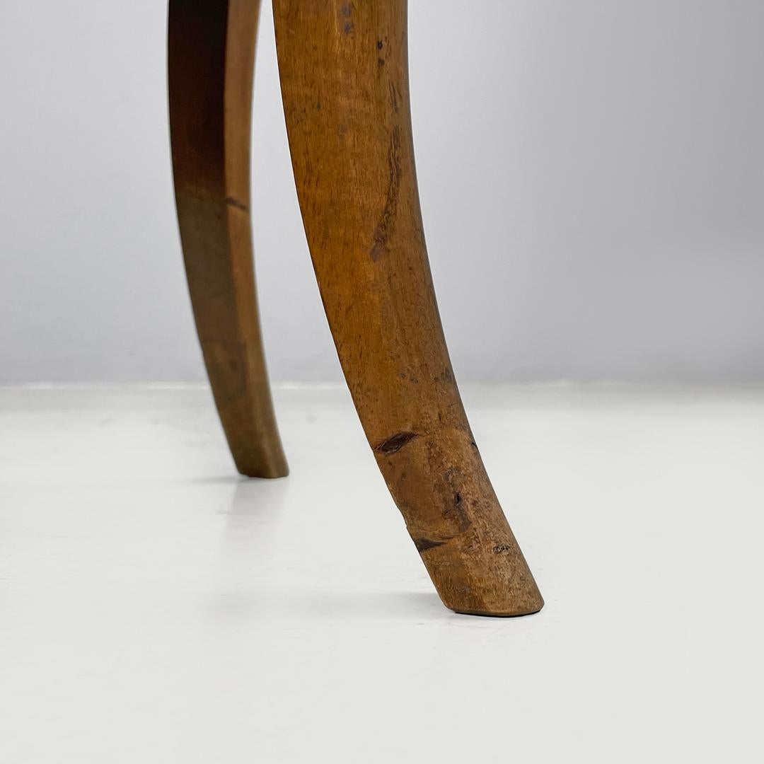 Table basse ronde italienne ancienne en bois avec décorations en marqueterie, début des années 1900 en vente 15