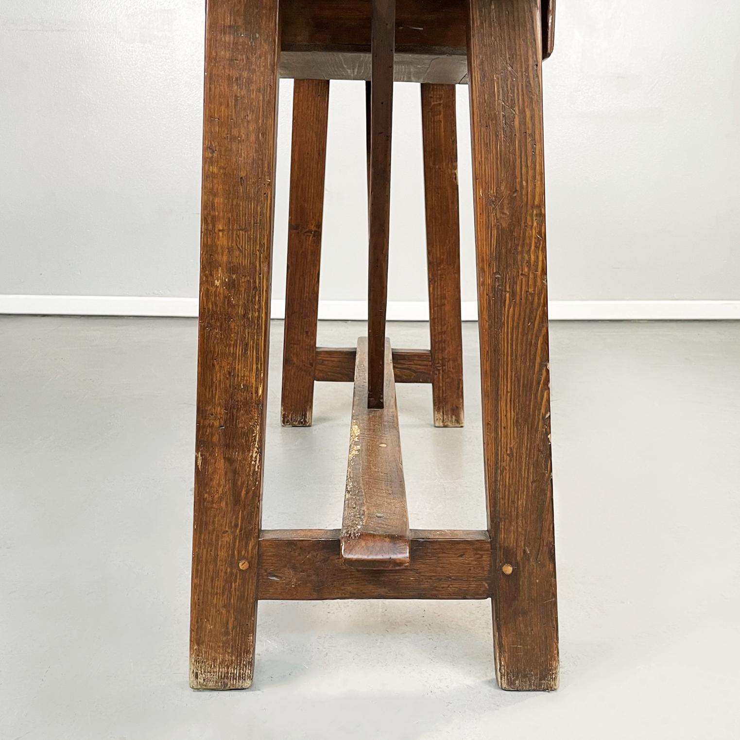 Italienischer antiker Holztisch Fratino mit Schublade, 1900er Jahre im Angebot 9