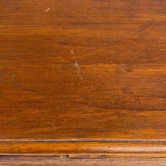 Italian antique wooden table with two drawers and turned legs, 1800s