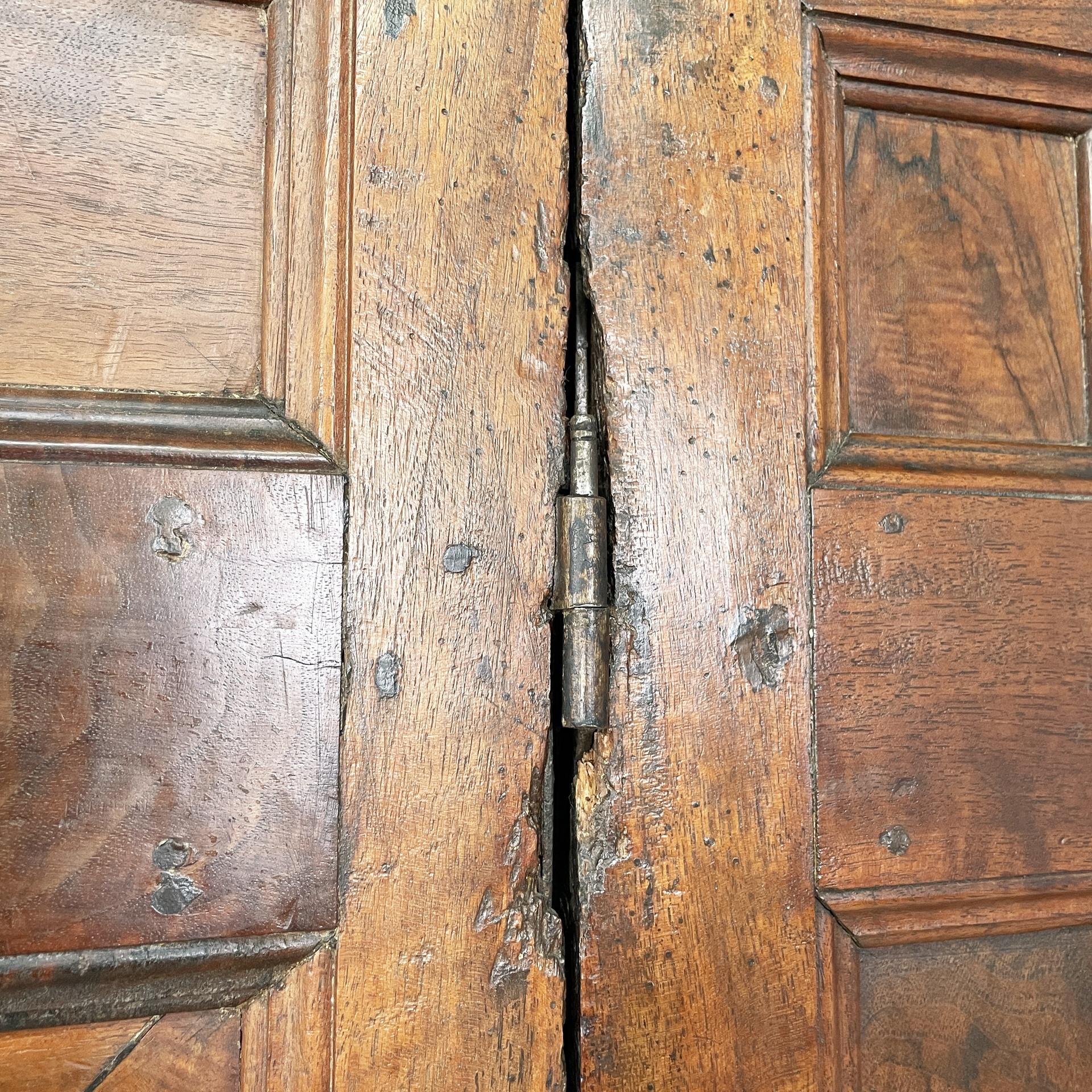 Italian antique wooden wardrobe with decorated doors, 1800s in vendita 7