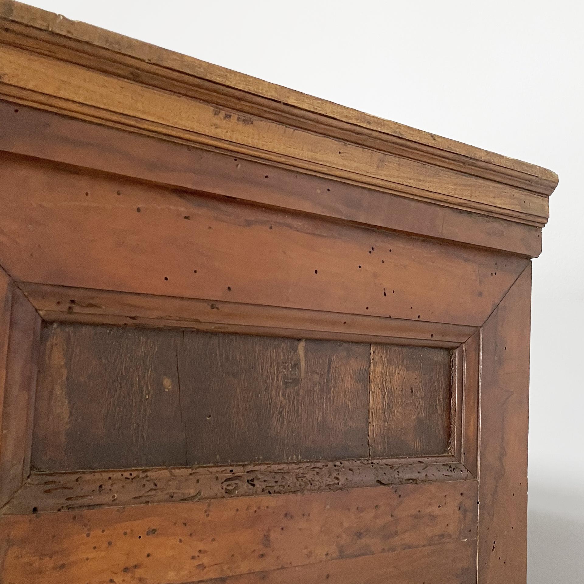 Italian antique wooden wardrobe with decorated doors, 1800s in vendita 13