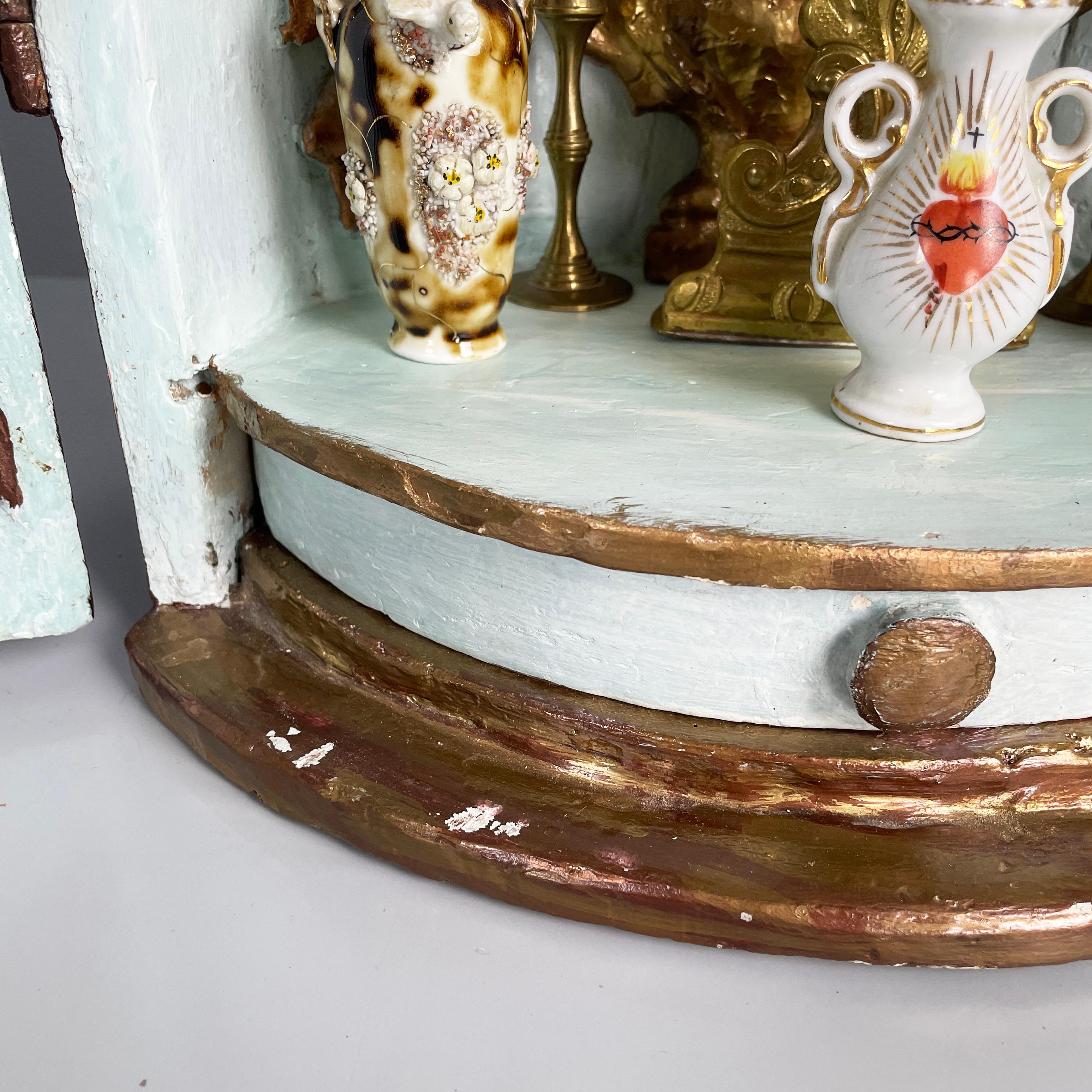 Italian antiques Finely handcrafted table religious altar in wood ...