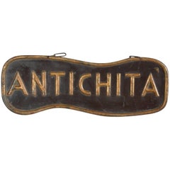 Used Italian Antiques Shop Sign