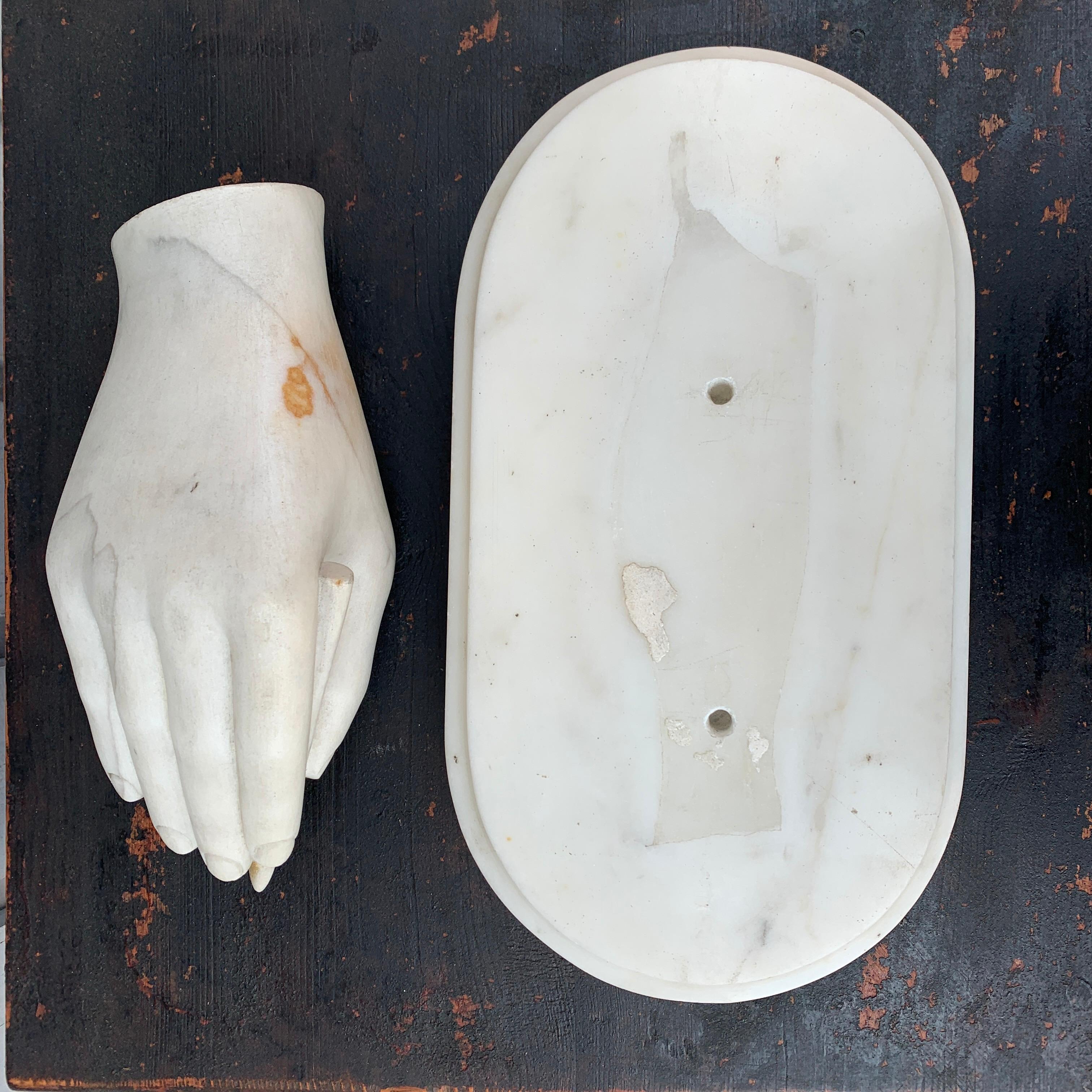Italian Antonio Canova White Marble Hand Sculpture, Early 19th Century 4
