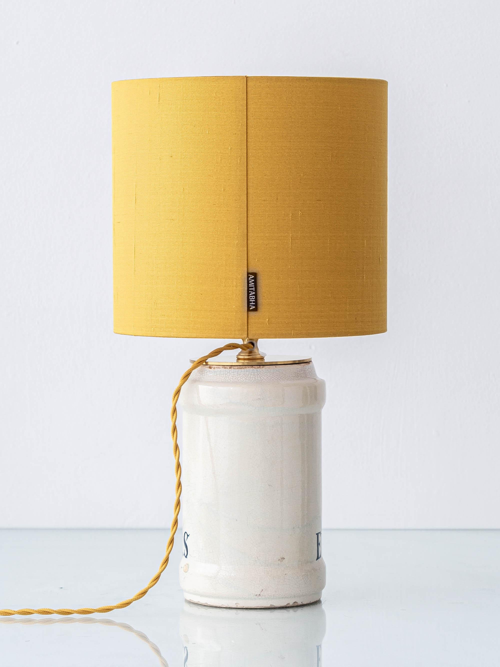 Italian Apothecary Pharmacy Albarello Ceramic Table Lamp, circa 1870-1885 For Sale 2