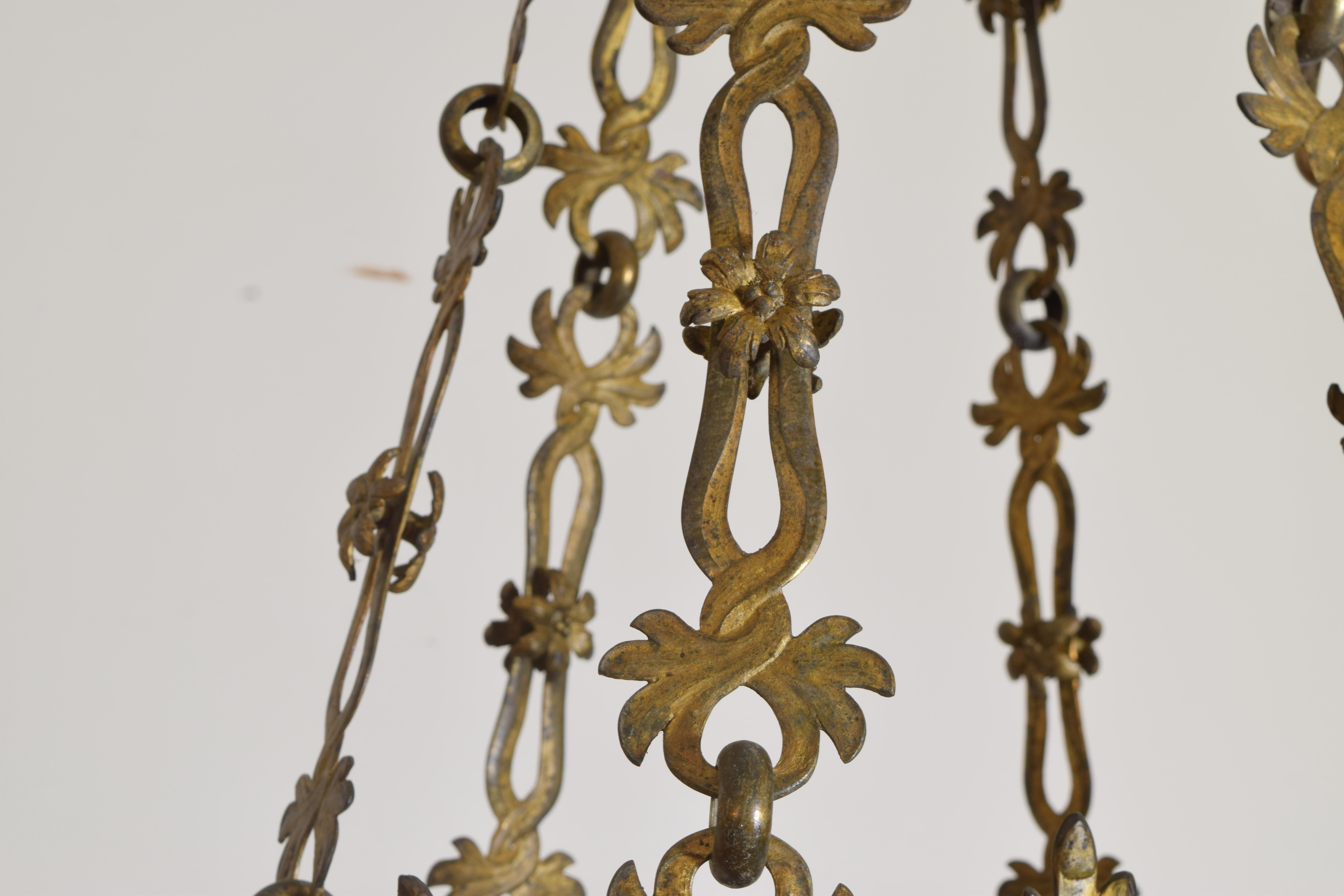 Italian, Apulia, Late Neoclassical Cast and Gilt Brass 30-Light Chandelier 5