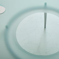 Italian Aqua Catalan Flower Coffee Table by Glas Italia, 1990s