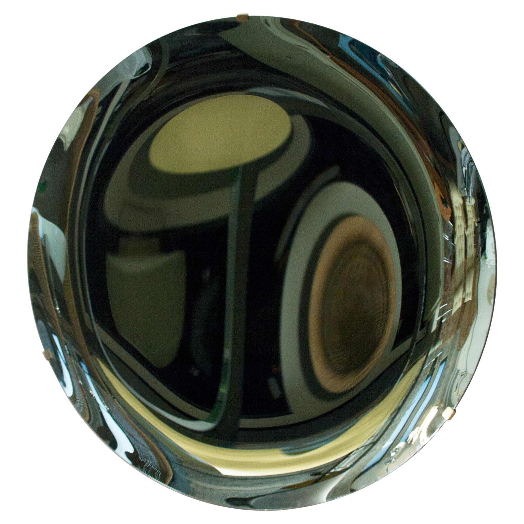  Italian Aquamarin Concave Handcrafted Murano Glass Rounded Mirror, Italy, 2022