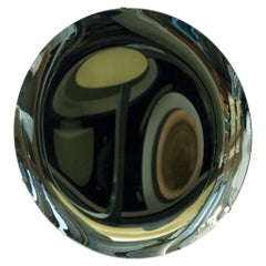  Miroir aigue-marine concave en verre de Murano rond fabriqué à la main, Italie, 2022