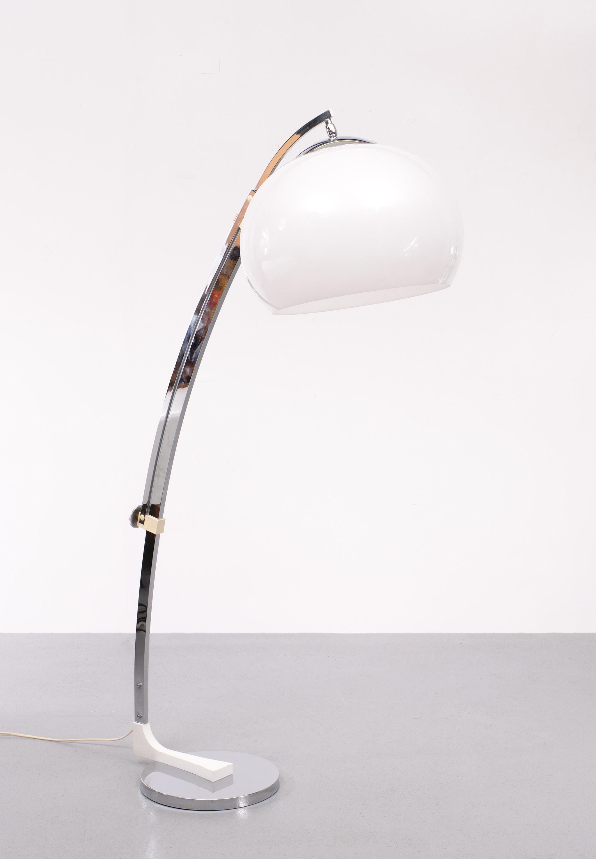 Late 20th Century  Italian Arc Floor Lamp by Goffredo Reggiani   1970s For Sale