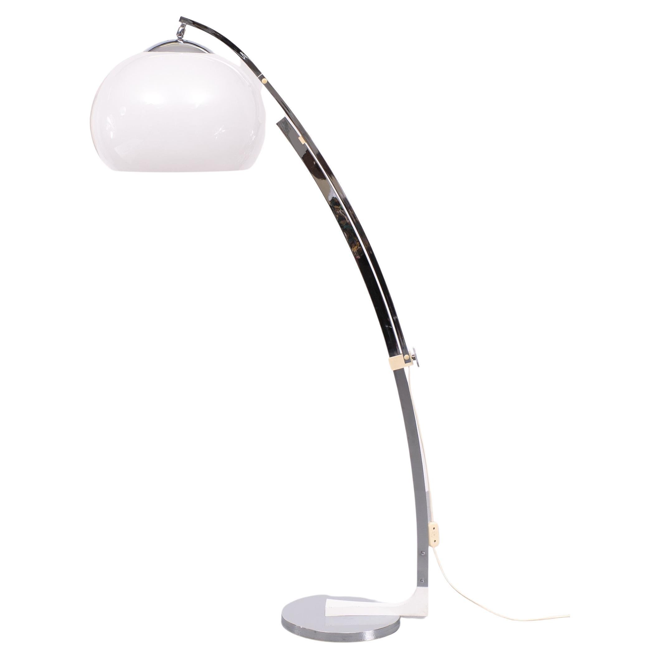  Italian Arc Floor Lamp by Goffredo Reggiani   1970s For Sale