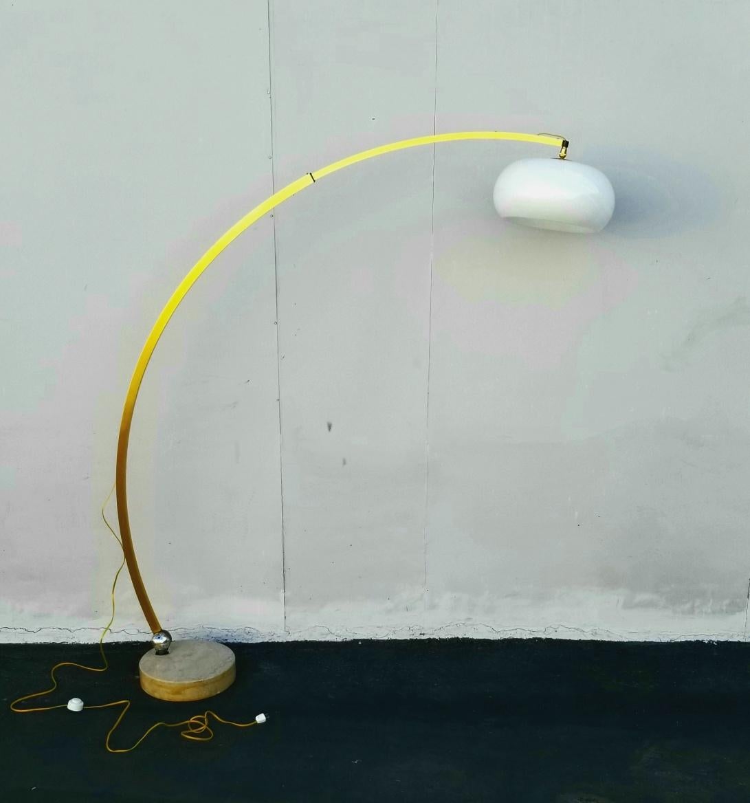 vintage chrome arc floor lamp