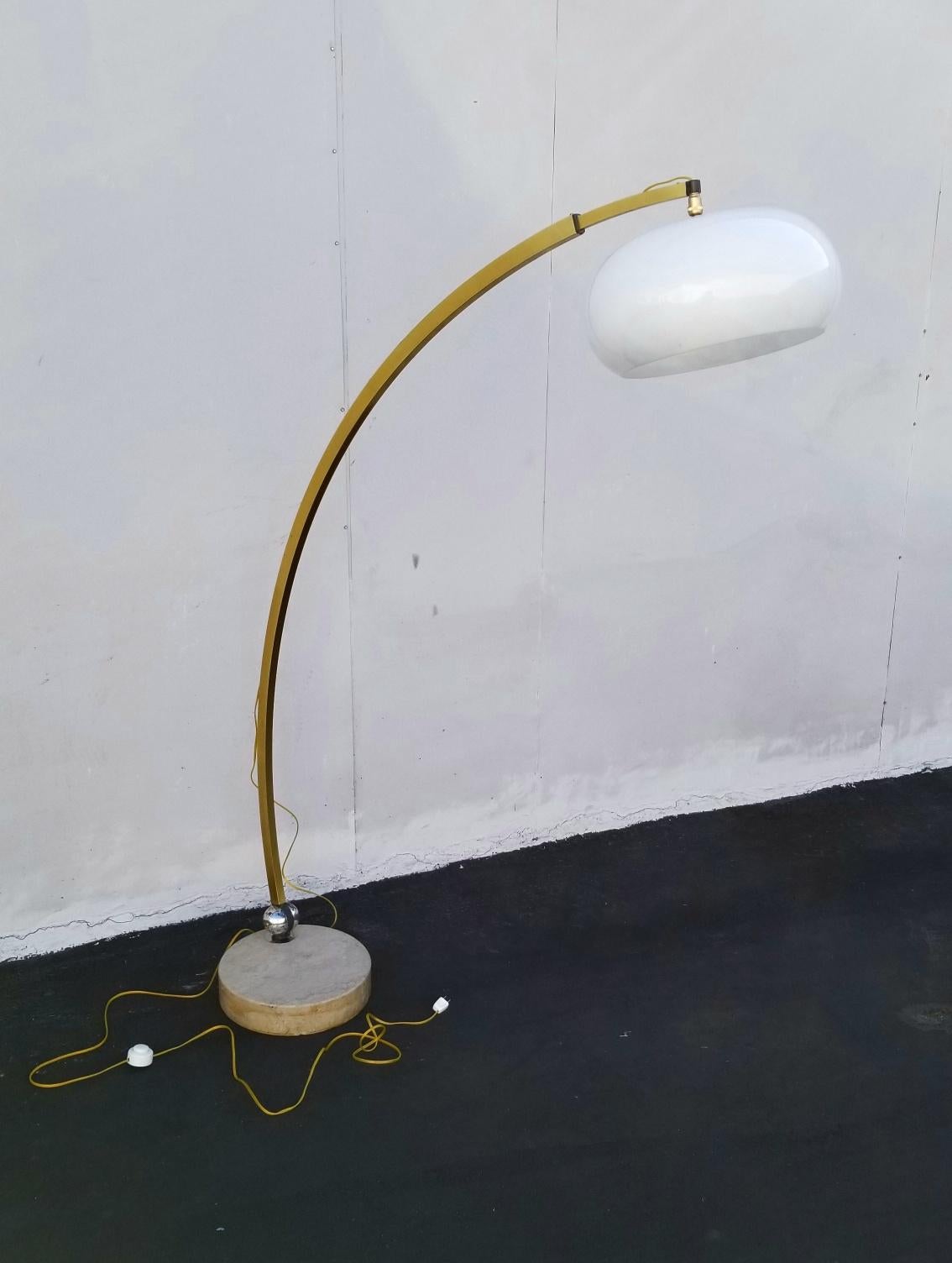 Mid-Century Modern Italian Arc Floor Lamp by Goffredo Reggiani For Sale