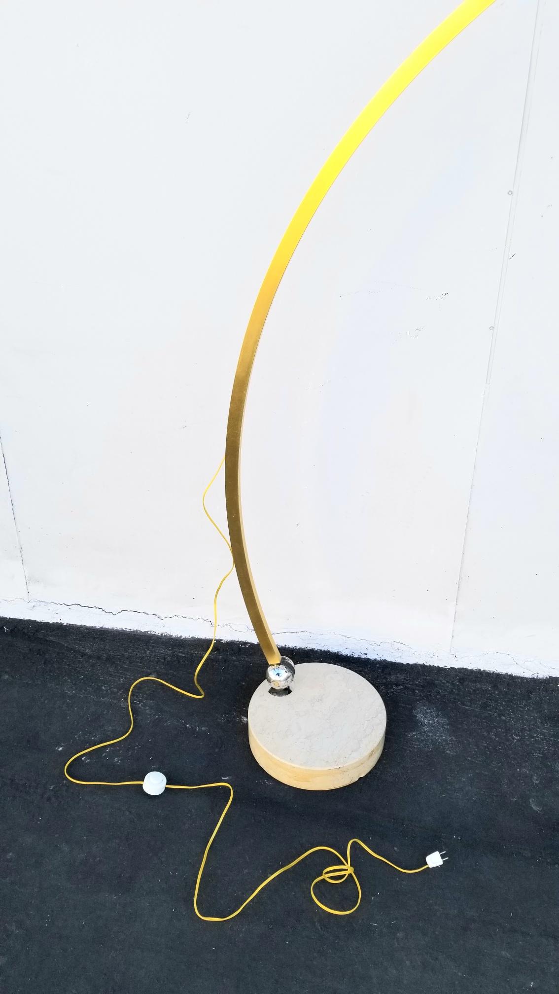 Italian Arc Floor Lamp by Goffredo Reggiani In Good Condition For Sale In Los Angeles, CA