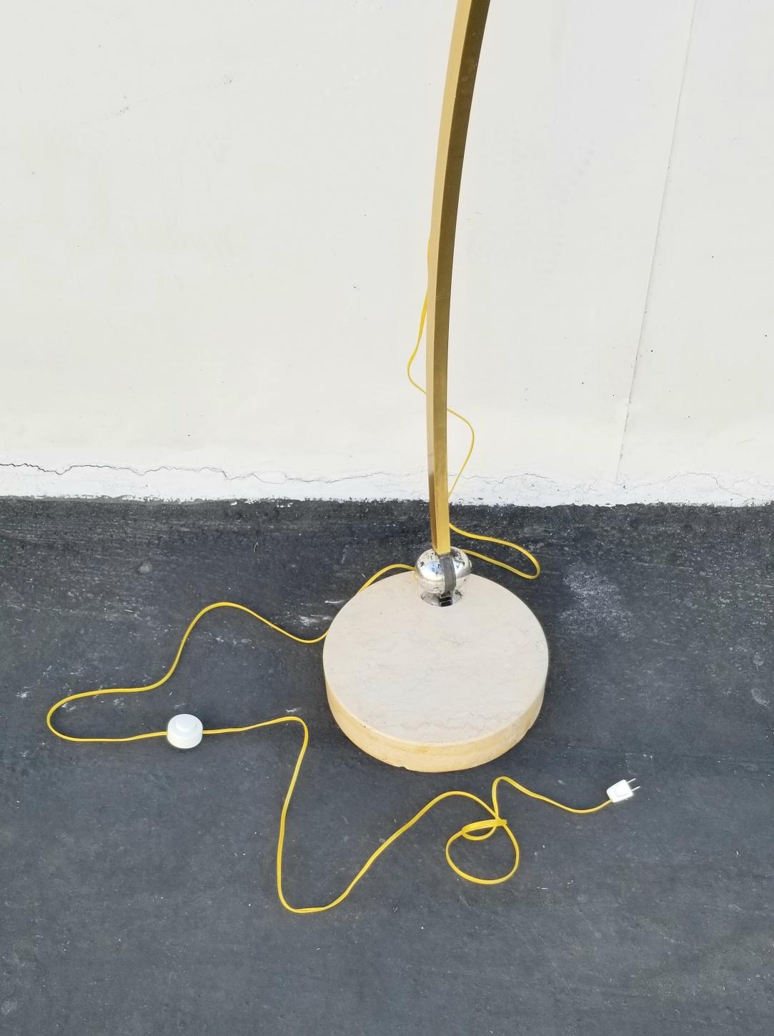 Mid-20th Century Italian Arc Floor Lamp by Goffredo Reggiani For Sale