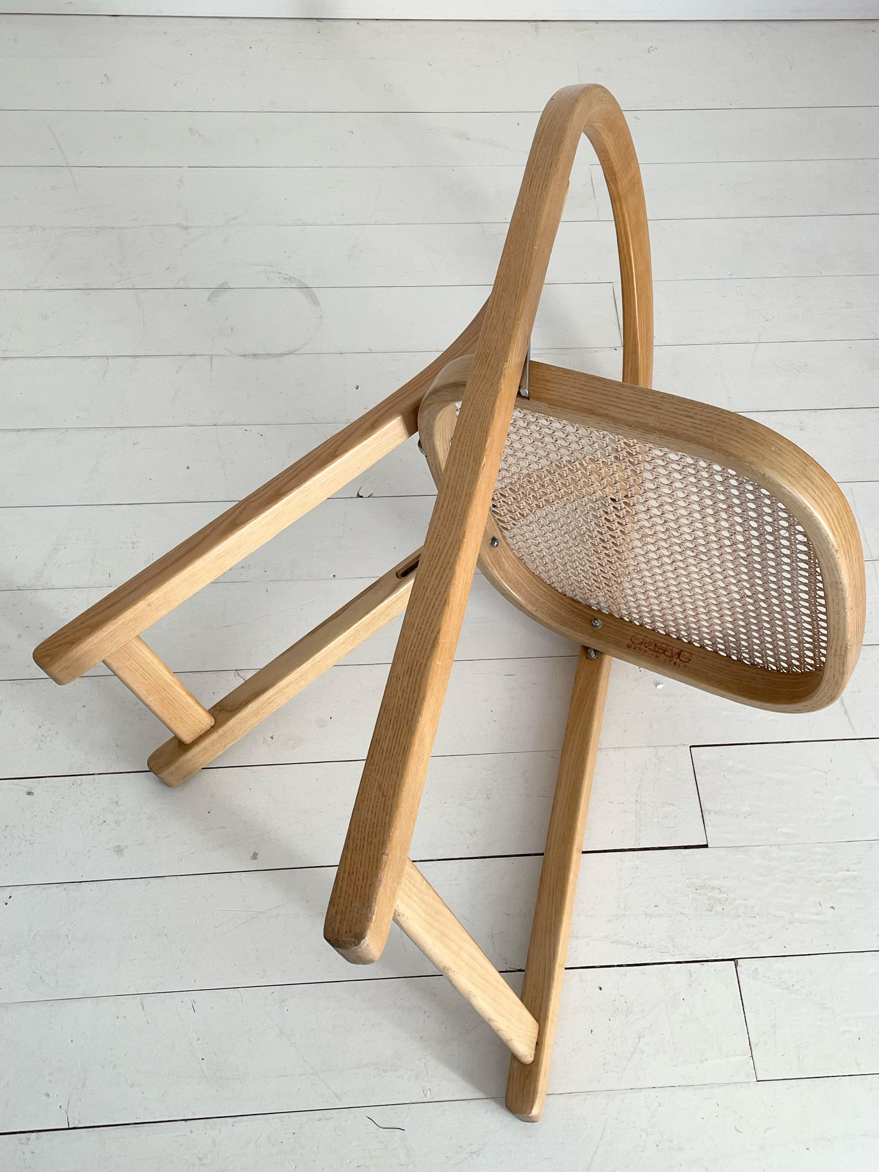 Modern Italian Arca Folding Chair by Gigi Sabadin for Crassevig, 1970s For Sale