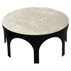 Couchtisch „Palladium“ mit gewölbten Bogenen von Spinzi Milano aus Metall und Glas, Unikat