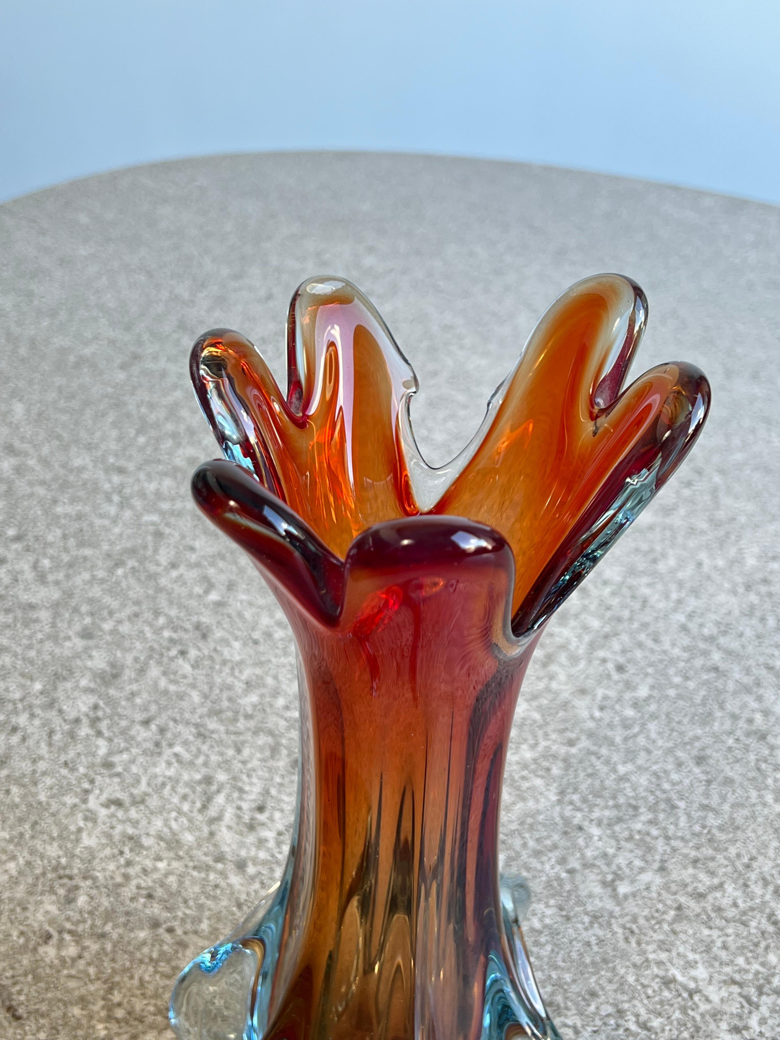 Italian Archimede Seguso Murano Glass Vase 3