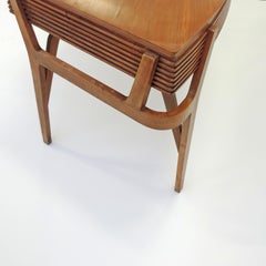 Italian Architectural 1940s Curved Desk